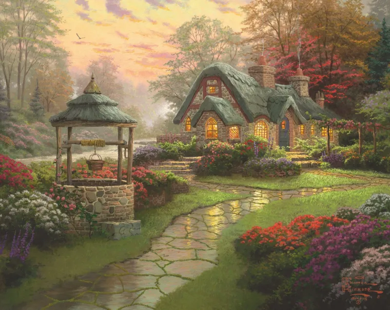 Schmidt - Thomas Kinkade: Home to the well - 1000 Piece Jigsaw Puzzle New
