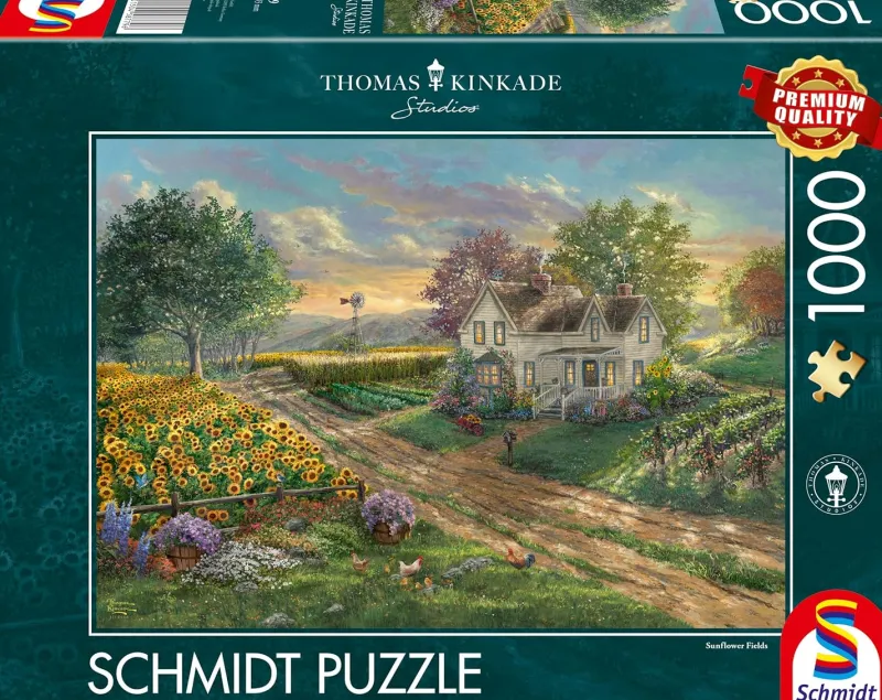 Schmidt - Thomas Kinkade: Sunflower Fields - 1000 Piece Jigsaw Puzzle Best