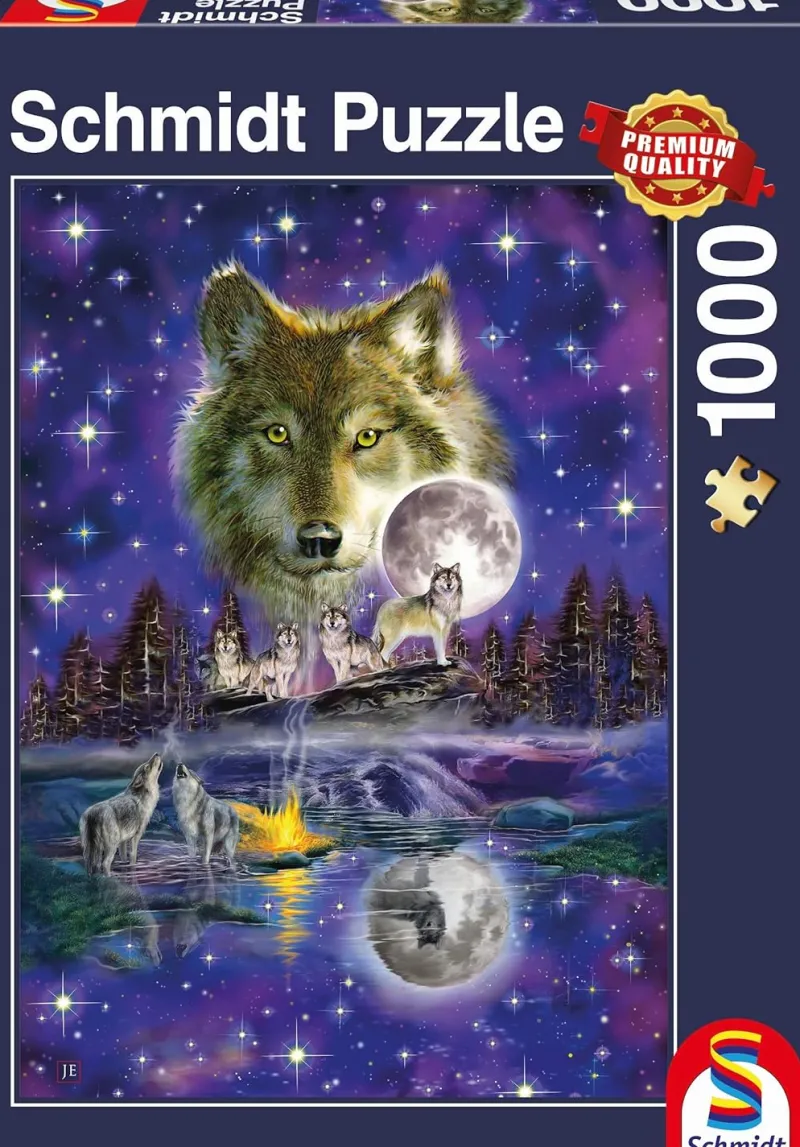 Schmidt Spiele - Wolf Moonlight - 1000 Piece Jigsaw Puzzle Hot