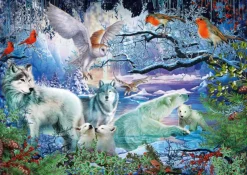 Schmidt Spiele - Wolves in the Winter Forest - 1000 Piece Jigsaw Puzzle New