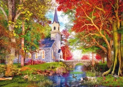 Schmidt Shmidt - Chapel in Autumn Magic - 1000 Piece Jigsaw Puzzle Clearance