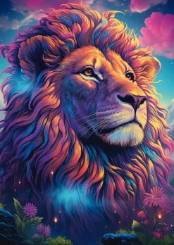 Schmidt Shmidt - Lion in the Wind of Colours - 1000 Piece Jigsaw Puzzle New