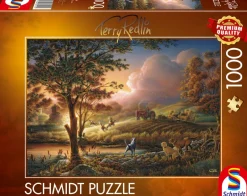 Schmidt Shmidt - Terry Redlin: Sun Gold over Ripe Fields - 1000 Piece Jigsaw Puzzle Clearance
