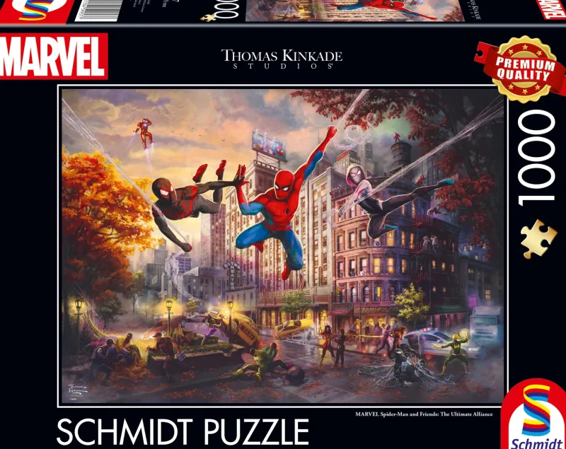 Schmidt Shmidt - Thomas Kinkade: Marvel Spider-Man and Friends - The Ultimate Alliance - 1000 Piece Jigsaw Puzzle Discount