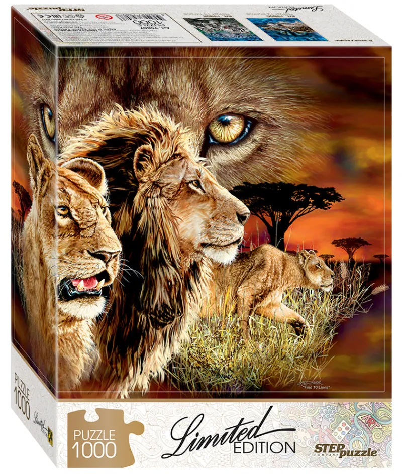 Step Puzzle - Find 10 Lions! - 1000 piece jigsaw puzzle Best