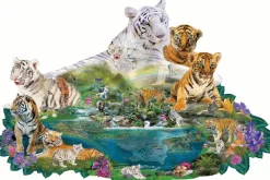 Sunsout 96108 Alixandra Mullins - Tigers at the Pool - 1000 Piece Jigsaw Puzzle Clearance
