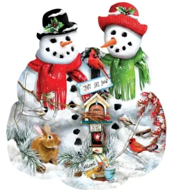 Sunsout 97071 Snow Family 1000 piece jigsaw puzzle Outlet