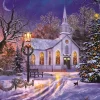 Sunsout - The Old Christmas Church - 1000 piece jigsaw puzzle Clearance