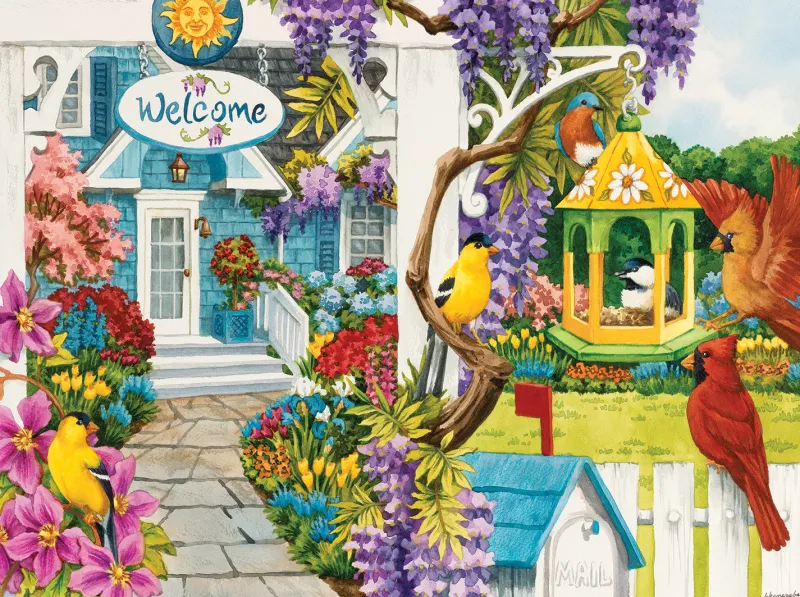 Sunsout - Wisteria Cottage - 1000 piece jigsaw puzzle Clearance