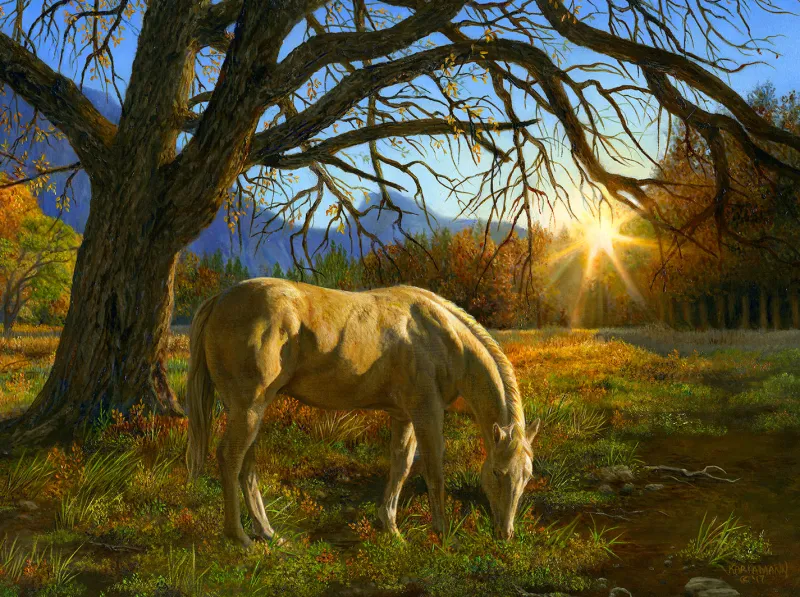 Sunsout Karla Mann - Pastoral Sunset 1000 piece jigsaw puzzle Online