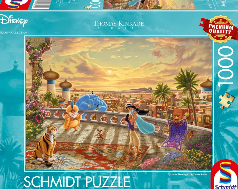 Schmidt Thomas Kinkade: Disney Jasmine Dancing in the Desert Sunset - 1000 Piece Fashion