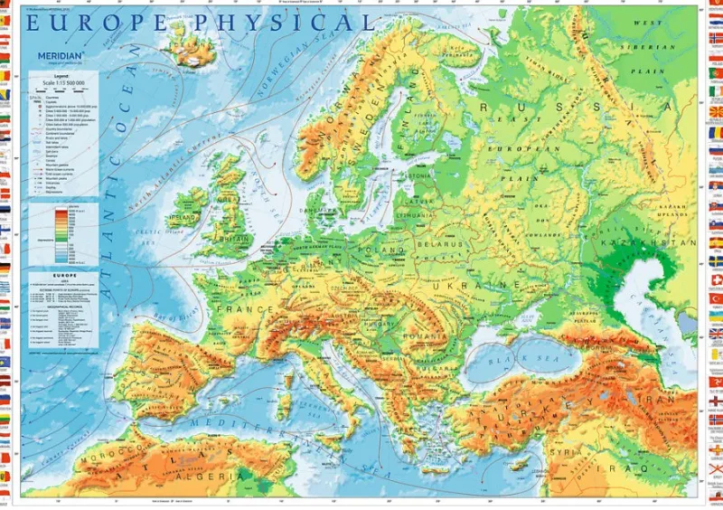 Trefl - Europe Physical Map - 1000 piece jigsaw puzzle New