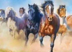 Trefl - Galloping Herd of Horses - 2000 piece jigsaw puzzle Hot