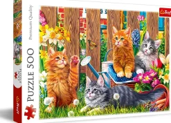 Puzzles Galore Trefl - Kittens In The Garden - 500 Piece Jigsaw Puzzle Clearance