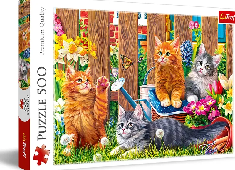 Puzzles Galore Trefl - Kittens In The Garden - 500 Piece Jigsaw Puzzle Clearance