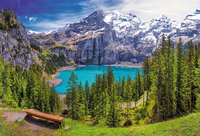 Trefl - Lake Oeschinen, Switzerland - 1500 Piece Jigsaw Puzzle Clearance