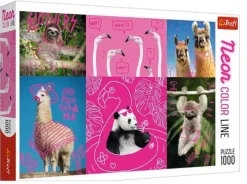 Trefl - Neon Color Line - Crazy Pets - 1000 Piece Jigsaw Puzzle New