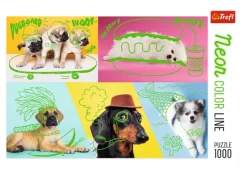 Trefl - Neon Color Line - Dogs - 1000 piece jigsaw puzzle Online