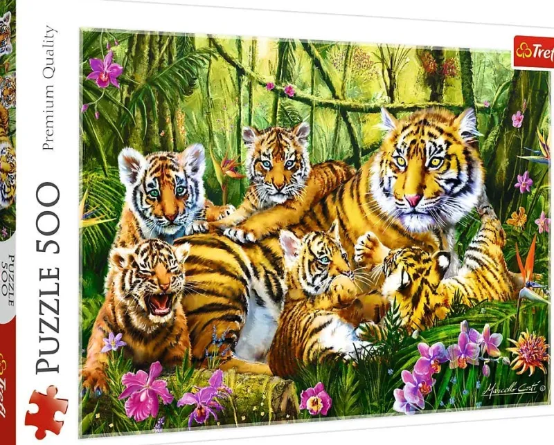Trefl - The Tiger Family - 500 piece jigsaw puzzle Fashion