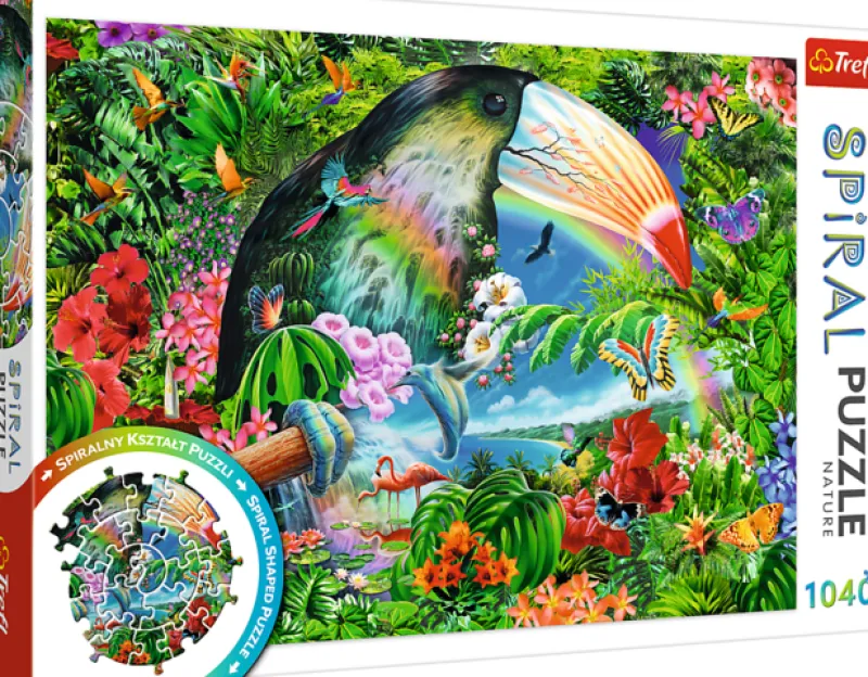 Trefl - Tropical Animals - 1040 Piece Spiral Jigsaw Puzzle New