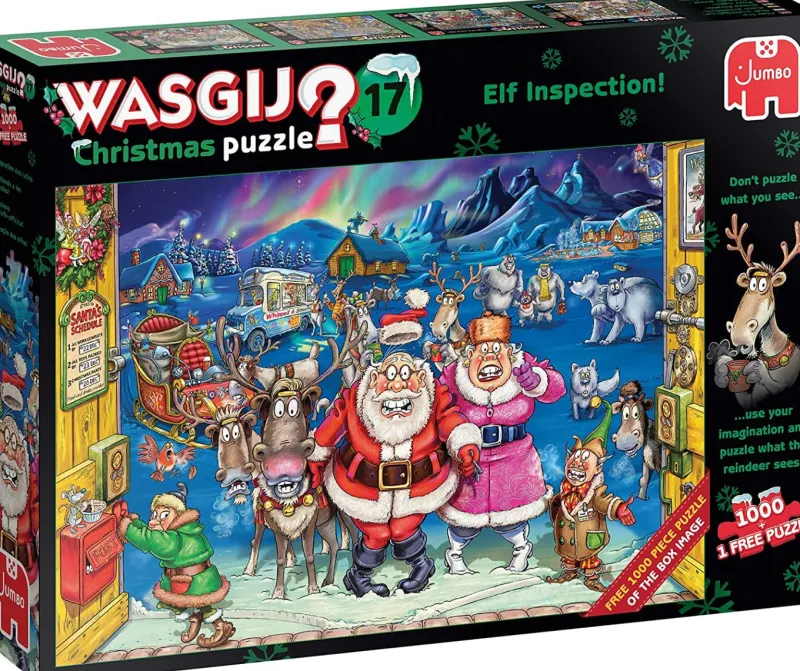 Wasgij - Christmas 17 Elf Inspection - 2 x 1000 Piece Jigsaw Puzzles Online