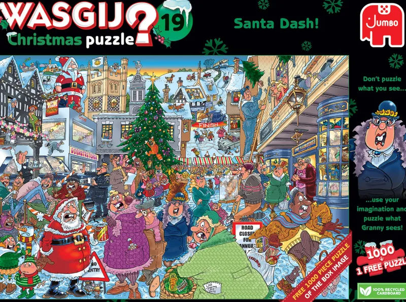 Wasgij - Christmas 19 Santa Dash - 1000 Piece Jigsaw Puzzles Best
