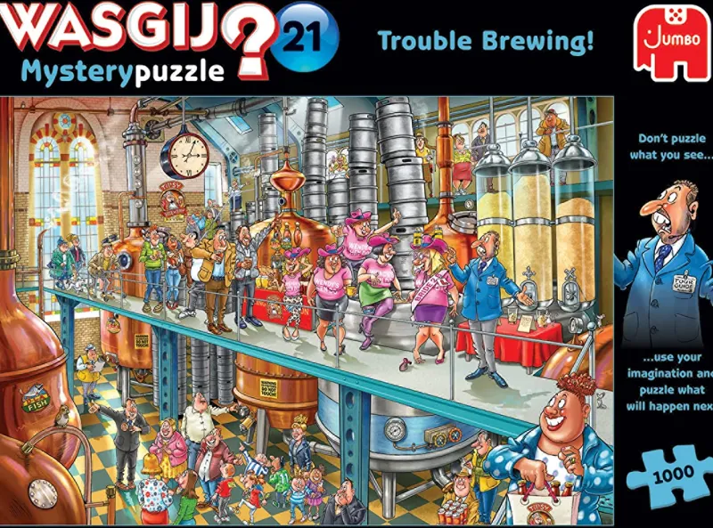 Wasgij - Mystery 21 - Trouble Brewing! - 1000 Piece Jigsaw Puzzle Online