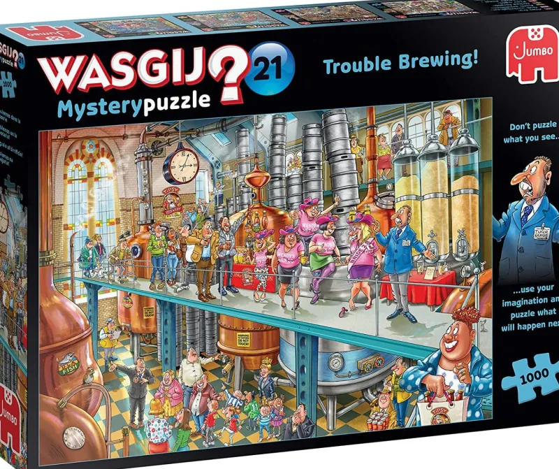Wasgij - Mystery 21 - Trouble Brewing! - 1000 Piece Jigsaw Puzzle Online