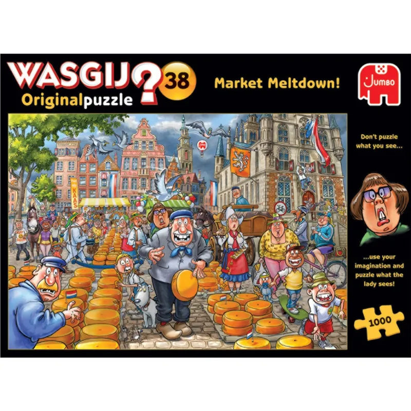 Wasgij - Original 38 - Market Meltdown - 1000 Piece Jigsaw Puzzle Clearance