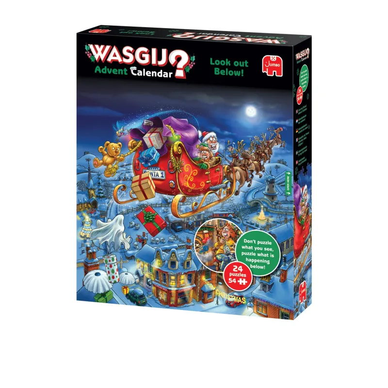 Wasgij Advent Calendar - Look out Below! - 24 x 54 Piece Jigsaw Puzzles New