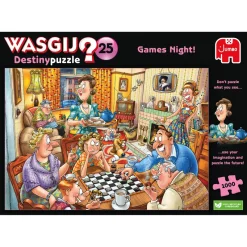 Wasgij Destiny 25 - Games Night! - 1000 Piece Jigsaw Puzzle Outlet