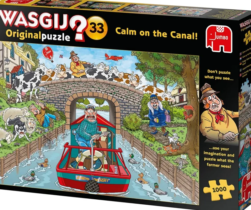 Wasgij Original 33 - Calm On The Canal - 1000 Piece Jigsaw Puzzle Clearance