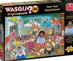Wasgij Original 36 - New Year Resolutions! - 1000 Piece Jigsaw Puzzle Online