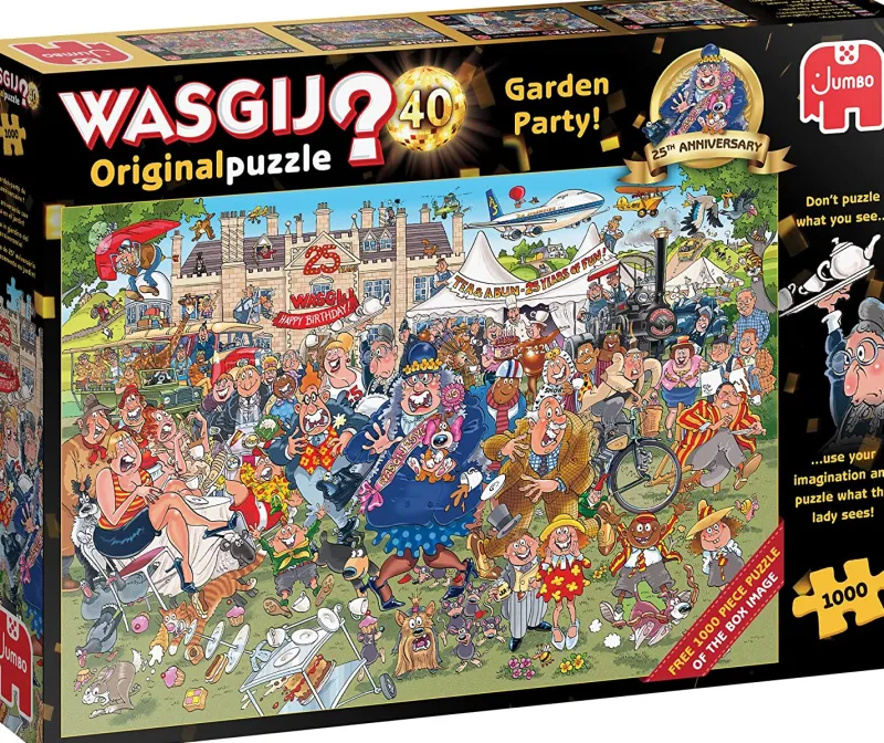 Wasgij Original 40 - 25th Anniversary - The Garden Party - 2 x1000 Piece Jigsaw Puzzle Clearance