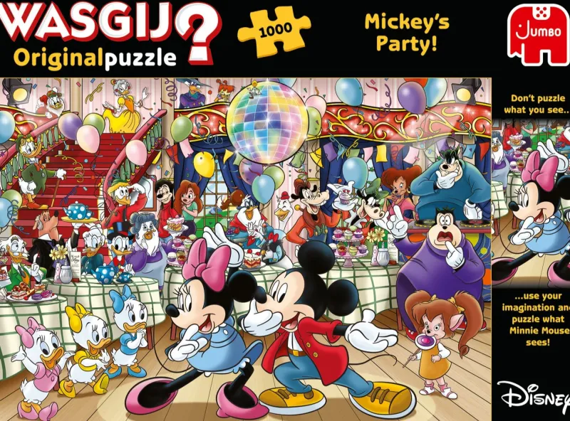 Wasgij Original - Disney Mickey's Party - 1000 Piece Jigsaw Puzzle Clearance
