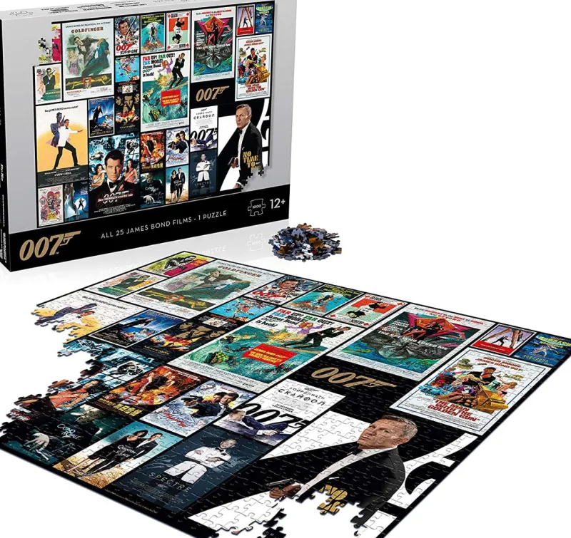 Winning Moves - All 25 James Bond Films - 1000 Piece Jigsaw Puzzle Outlet