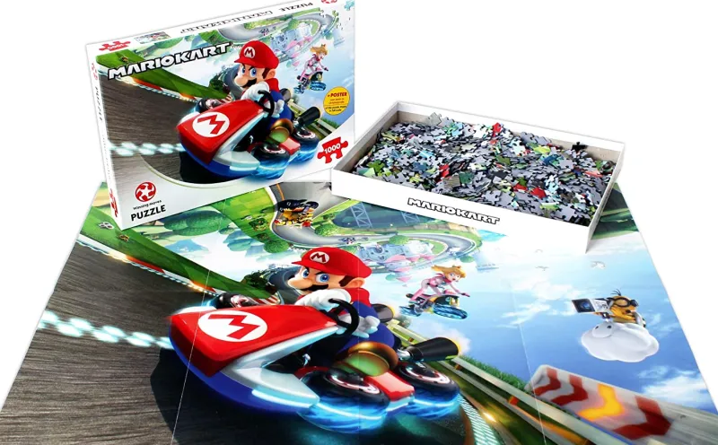 Winning Moves Mario Kart Funracer - 1000 Piece Jigsaw Puzzle Discount