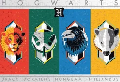 Winning Moves Winning Movies - Harry Potter House Crests - 500 Piece Jigsaw Puzzle Best