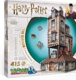 Wrebbit 3D Puzzle Harry Potter - The Burrow Weasley Family Home 3D Puzzle (415-Piece) New
